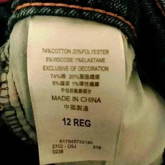 Girls size 12 Levi's  710 super skinny - Picture 4 of 6